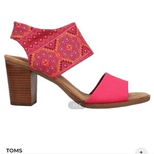 NWT TOMS Women’s Majorca Cutout Block Heel Sandals Size 9